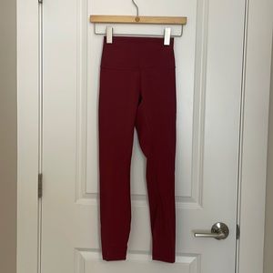 Lululemon wunder under luxtreme size 2 mulled wine